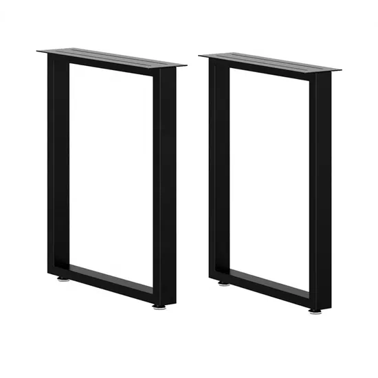 Soporte de banco de hierro fundido industrial, pata de mesa de comedor de metal para mesa