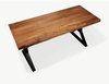 Muebles en forma de X de metal negro de estilo industrial, patas de base de mesa de acero para comedor