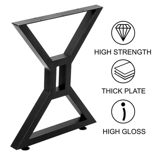 Craft Art Deco Office Cast Square Restaurante Escritorios Muebles de metal Patas de mesa