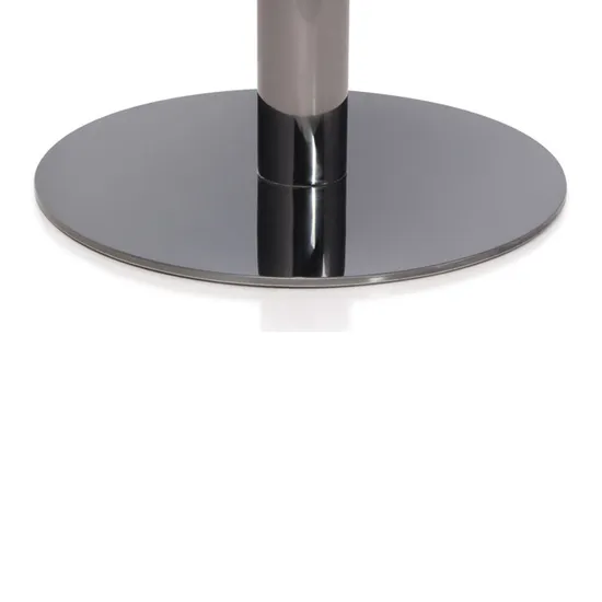 Base de mesa de metal de acero negro redondo moderno al por mayor para café y cafetería