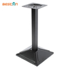 Base de mesa cuadrada de estampado de hierro negro con mejores ventas para restaurante