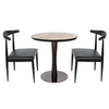 Base de mesa redonda de metal, pata de mesa de acero inoxidable, color negro titanio, precio al por mayor