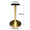 Metal que cena la base redonda de lujo moderna de la mesa del oro de las piernas de los muebles del acero inoxidable
