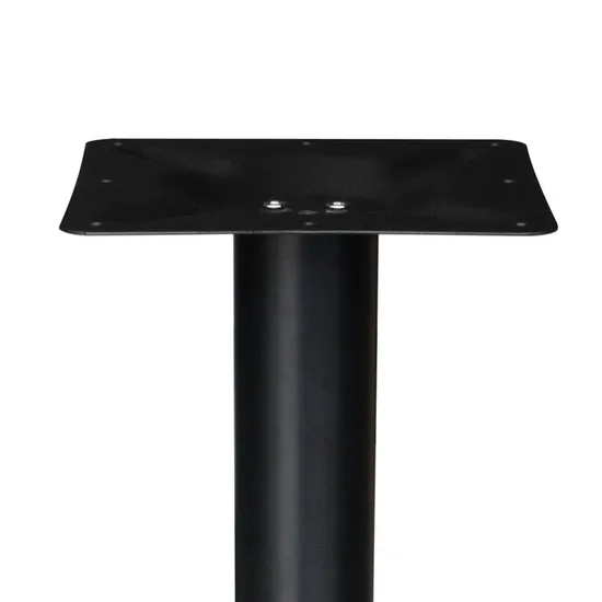 Elegante mesa de restaurante comercial con base de mesa de acero inoxidable con oro para ventas