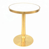 Patas de alta calidad de la mesa de centro de mármol de la mesa auxiliar del acero inoxidable del oro personalizado