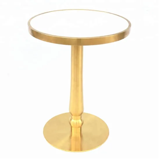 Patas de alta calidad de la mesa de centro de mármol de la mesa auxiliar del acero inoxidable del oro personalizado