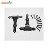 Bisagra de metal resistente tipo T para cercas y puertas de vinilo/PVC y madera - Inoxidable