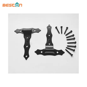 Bisagra de metal resistente tipo T para cercas y puertas de vinilo/PVC y madera - Inoxidable