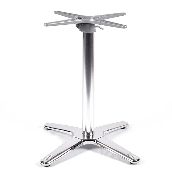Base de mesa de comedor con patas de muebles con tapa cruzada plegable de aleación de aluminio
