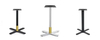 Precio de fábrica Bases de mesa plana Muebles cepillados Soporte de mesa de centro al aire libre negro