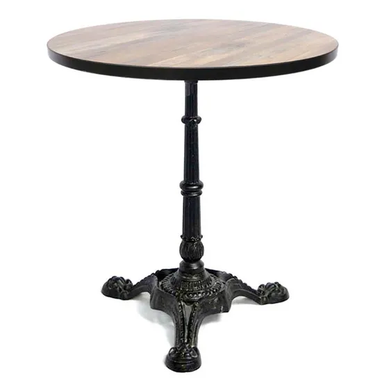Base de mesa de comedor negra con recubrimiento en polvo de hierro fundido