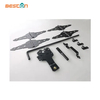 Kit de bisagra, pestillo y varilla de caída para puerta de acero negro de alta resistencia OEM, personalizado para cercas de madera