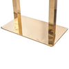 Mesa de restaurante de acero inoxidable con acabado fino en oro rosa de altura H720mm para ventas