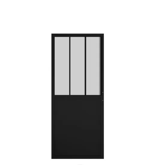 Puerta de granero con vidrio, dormitorio, habitación, diseño corredizo, puertas de granero, casa moderna