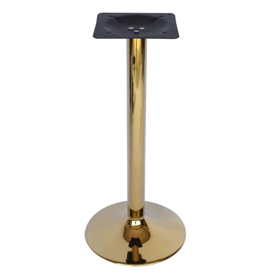 Base de mesa de comedor de hierro, soporte de mesa de centro de oro forjado