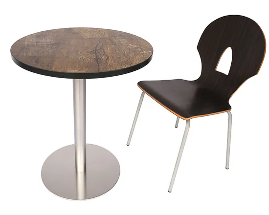 Base de mesa redonda de barra de acero inoxidable de fábrica de muebles modernos
