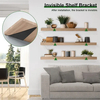 Soportes triangulares negros para estantes, herrajes para estante flotante, soporte decorativo oculto para estante
