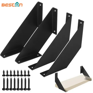 Soportes de estante de acero metálico Soporte de pared en L con tornillo para soporte industrial