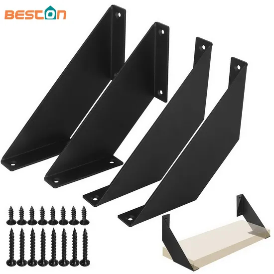 Soportes de estante de acero metálico Soporte de pared en L con tornillo para soporte industrial