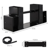 Kit de soporte para estante de almacenamiento de troncos de leña para exteriores, soporte ajustable para estante de troncos