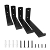 DIY L Set Soportes de estante flotante de pared de metal de hierro fundido para estantes