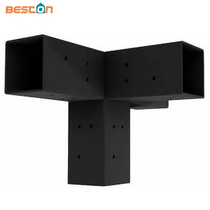 Kit de soporte de madera elevado para jardín al aire libre, soportes de pérgola de acero, kits de pérgola