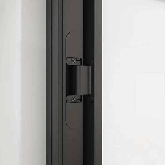 Casa comercial Alu-Framed puerta batiente con bisagras con vidrio esmerilado