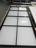 Puerta de bisagra de vidrio abatible con marco de acero negro estilo francés Loft
