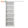 Decoración de interiores de dormitorio Diseño gráfico de plástico Puerta corrediza de vidrio con herrajes