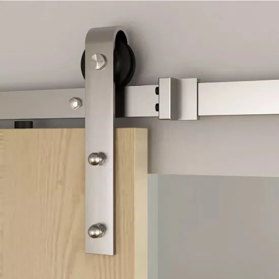 Herrajes para puertas de granero Bypass – Montaje lateral, 3 acabados, para puertas interiores de madera – Fácil instalación con sus propias manos