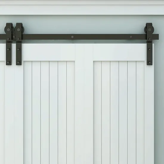 Kit de puerta corrediza plegable para armarios que ahorra espacio - Sistema de rodillos de 4 puertas