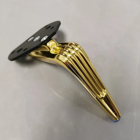 Patas de muebles de hierro rayado de metal curvado al por mayor OEM para sofá: decoración del hogar moderno y uso comercial