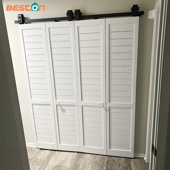 Herrajes para puertas de granero plegables de nuevo diseño: kit deslizante resistente con estilo moderno