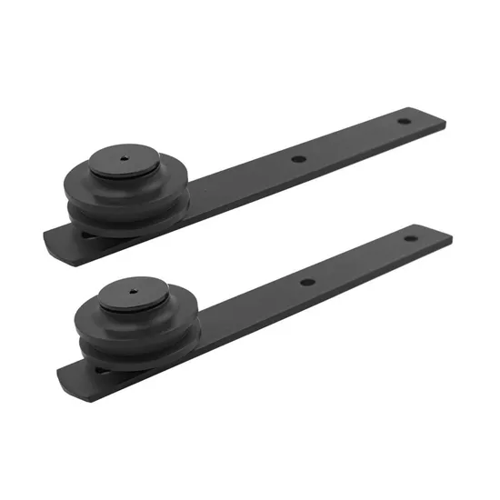 Herrajes modernos para puertas corredizas de granero con riel recto | Acero inoxidable 304 cromado para puertas interiores de madera y vidrio | Kits comerciales y residenciales