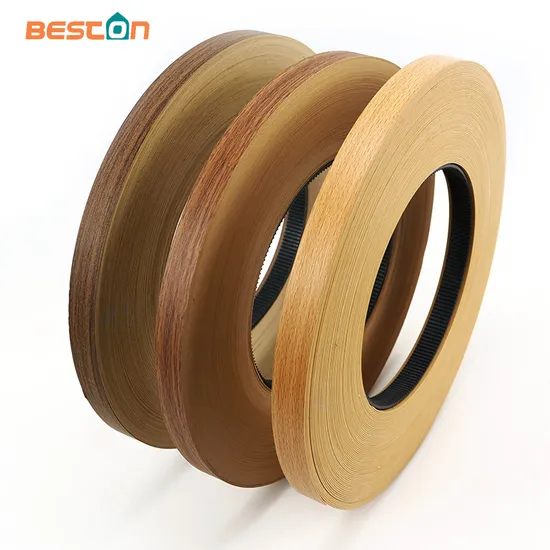Perfil de tira de cantos coextruido de PVC de plástico brillante