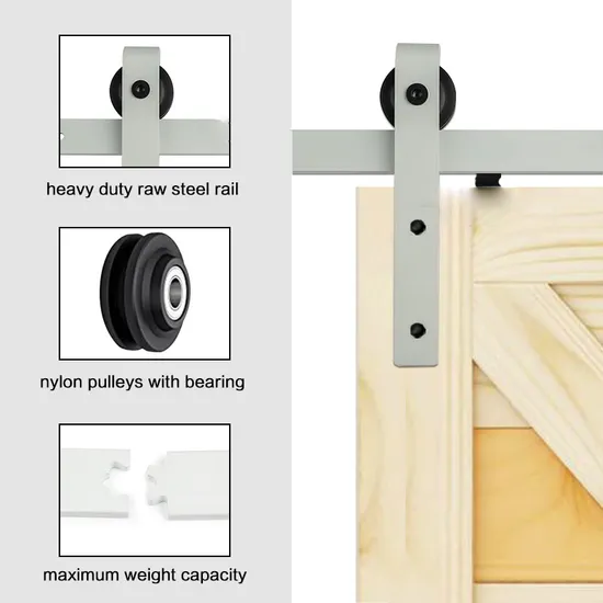 Venta al por mayor Herrajes para puertas de granero de acero – Recubrimiento en polvo blanco para gabinetes y puertas de madera maciza de Malasia | Proveedor chino