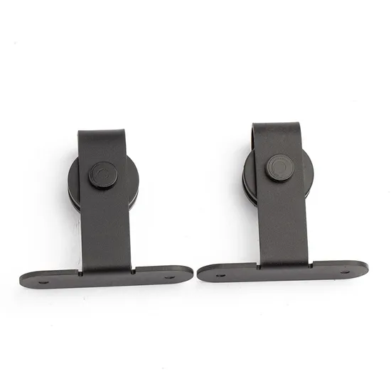 Moderno sistema de rieles de madera negra para puertas corredizas de granero | Hardware más vendido
