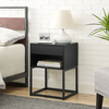 Mesas auxiliares de cama negra, mesita de noche plegable de hierro, mesita de noche personalizada