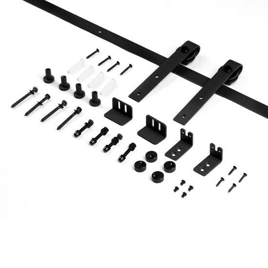 Kit moderno de herrajes corredizos para puerta de Granero, precio asequible, acero resistente para puertas interiores de 80 pulgadas