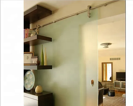 Kit moderno europeo de herrajes para puertas corredizas de granero de acero inoxidable para puertas de vidrio: diseño elegante para proyectos comerciales y residenciales