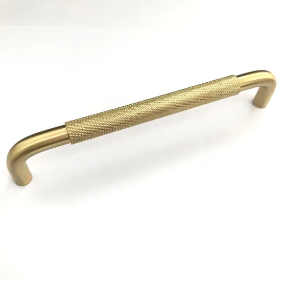 Herrajes para gabinetes de aluminio, tirador moleteado de latón dorado/negro de 128mm para muebles