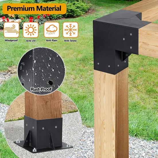 Kit de Pérgola Elevada con Soporte de Madera para Carpintería de 4 'X 4'