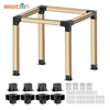 Kit de Pérgola Elevada con Soporte de Madera para Carpintería de 4 'X 4'