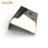 Herrajes para muebles de dormitorio, tirador de borde de cajón de armario de cocina cromado de aleación de aluminio