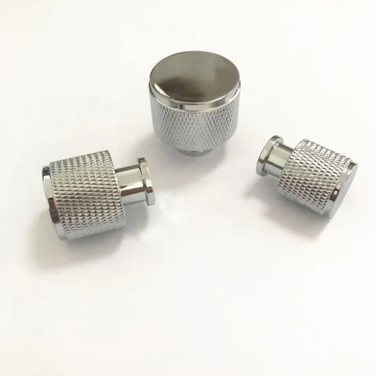 Piezas dadas vuelta CNC del OEM que trabajan a máquina el botón moleteado de aluminio por encargo de Chrome de la precisión
