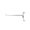Gancho de exhibición de ropa para colgar en la pared de malla metálica al por mayor y al por menor cromado