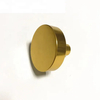 Perilla de latón con cepillo para puerta de armario de cocina, redondo, dorado, brillante, pequeño