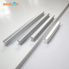 Manija de puerta de armario de cocina de aluminio, herrajes para muebles, tirador de cajón plateado de 64mm