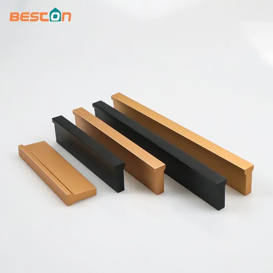 Tiradores de aluminio dorados y negros mate para muebles, tiradores sólidos para guardarropa, tiradores para gabinete