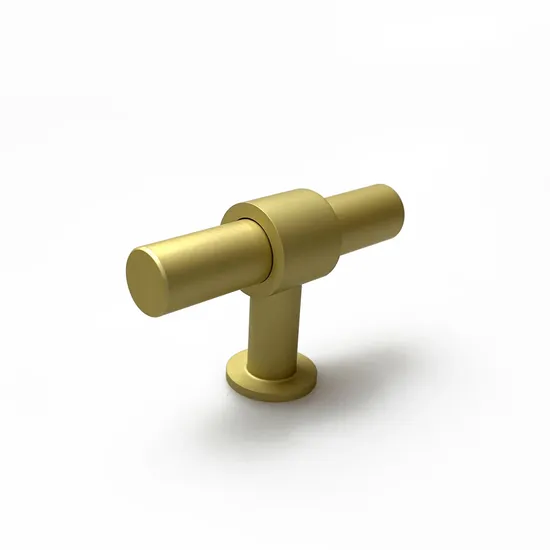 Manija del armario del gabinete de cocina de la barra T del oro mate de la aleación de aluminio